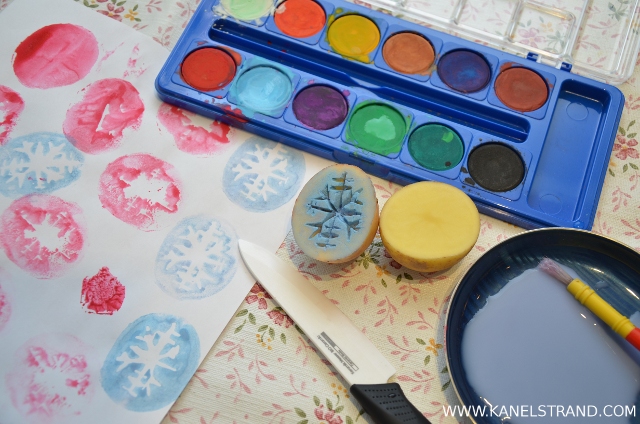 handmade wrapping paper DIY by kanelstrand, here is what you need