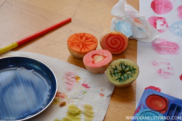 handmade wrapping paper DIY by kanelstrand, patterns and colors