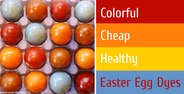 colorful, cheap, healthy easter egg dyes