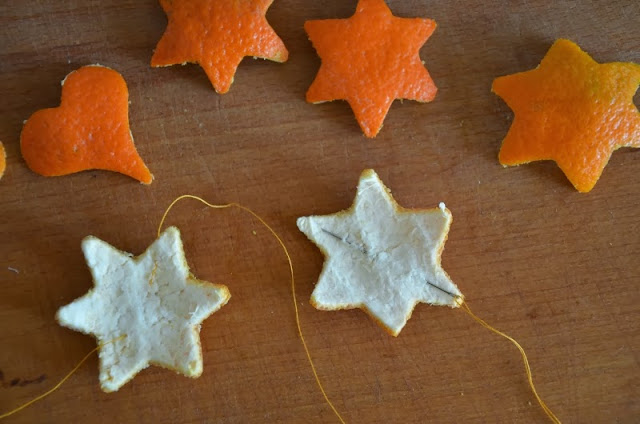 How to make mandarin orange peel garland